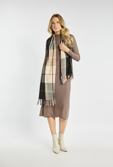 Szalik w dużą kratę