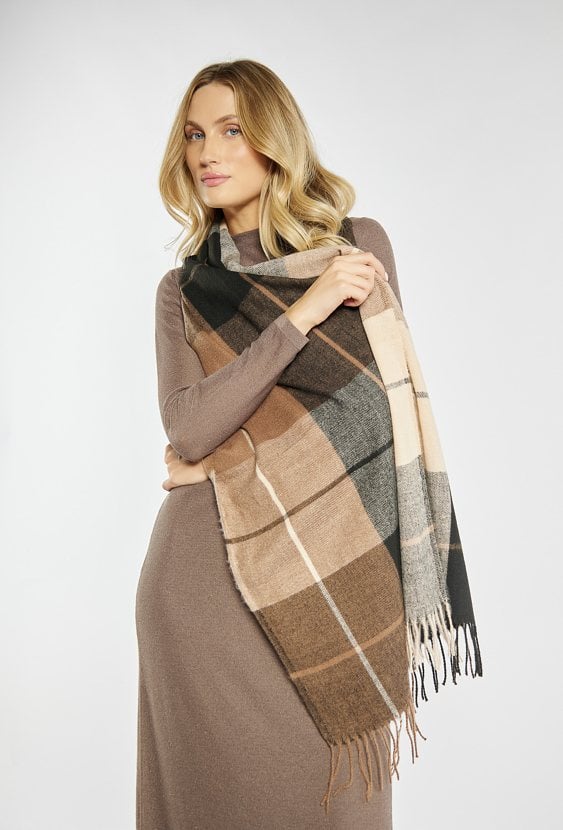 Szalik w dużą kratę