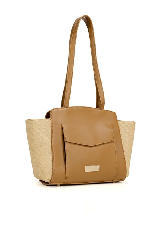 Duża torba z plecionką