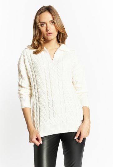 Sweter damski o ciekawym splocie