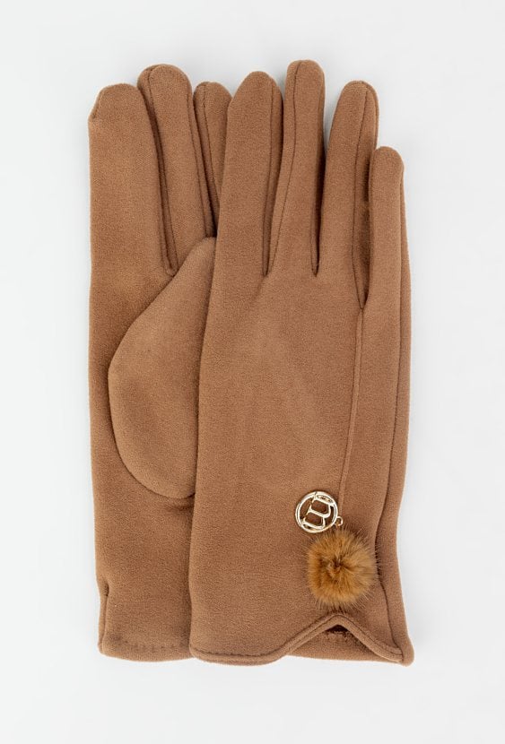 Rękawiczki z subtelnym puszkiem