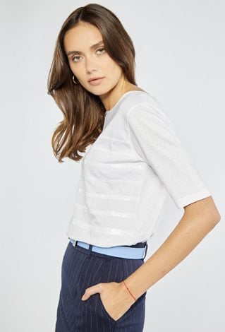 T-shirt z cekinami