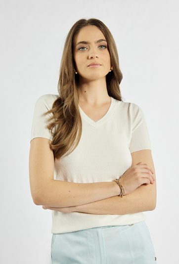 Sweter z krótkim rękawem