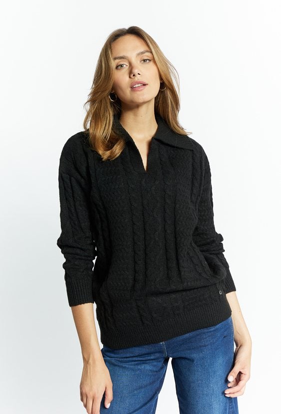 Sweter damski o ciekawym splocie