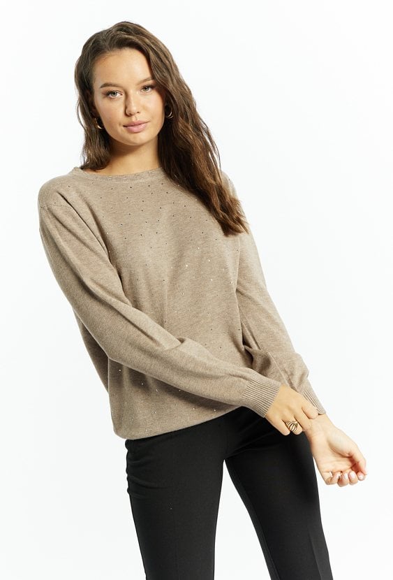 Sweter damski z dżetami