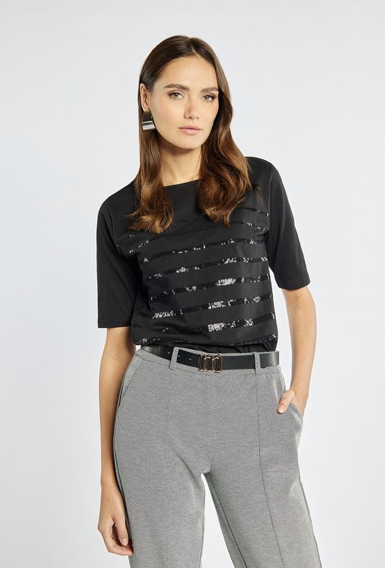 T-shirt z cekinami