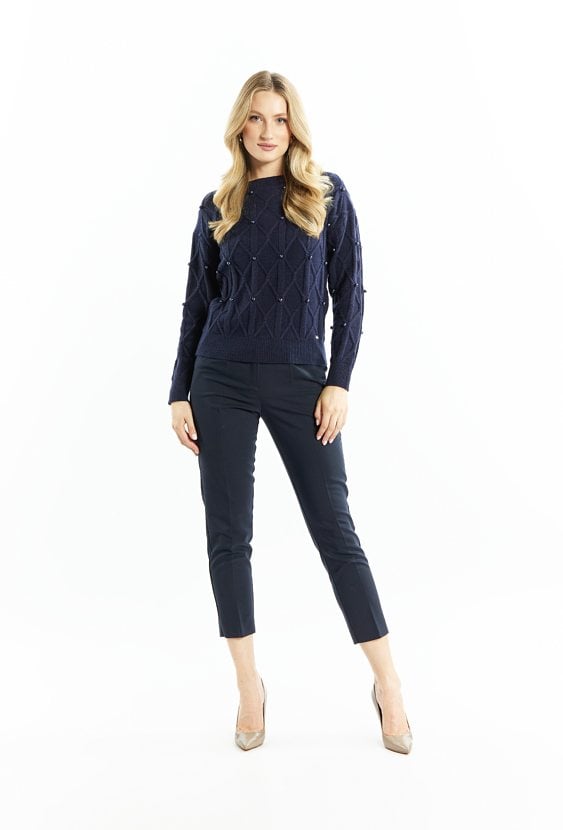 Sweter damski z koralikami