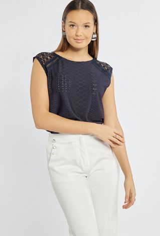 Ażurowa bluzka damska