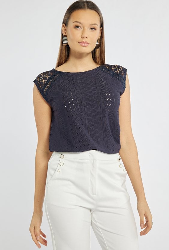 Ażurowa bluzka damska