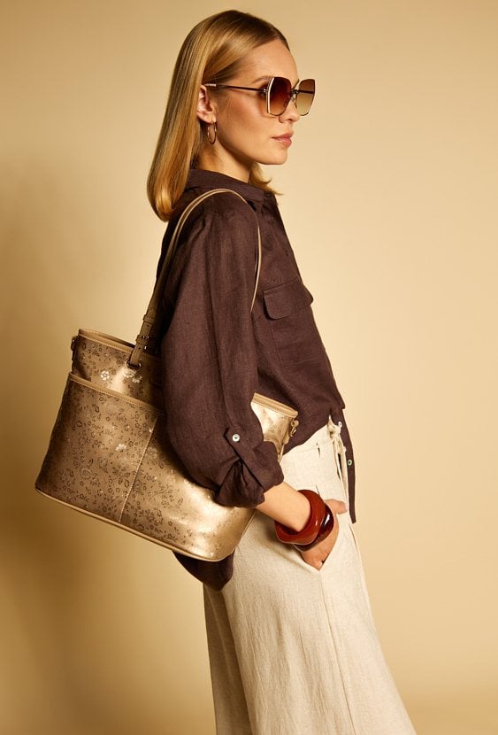 Shopper z kwiatowym wzorem