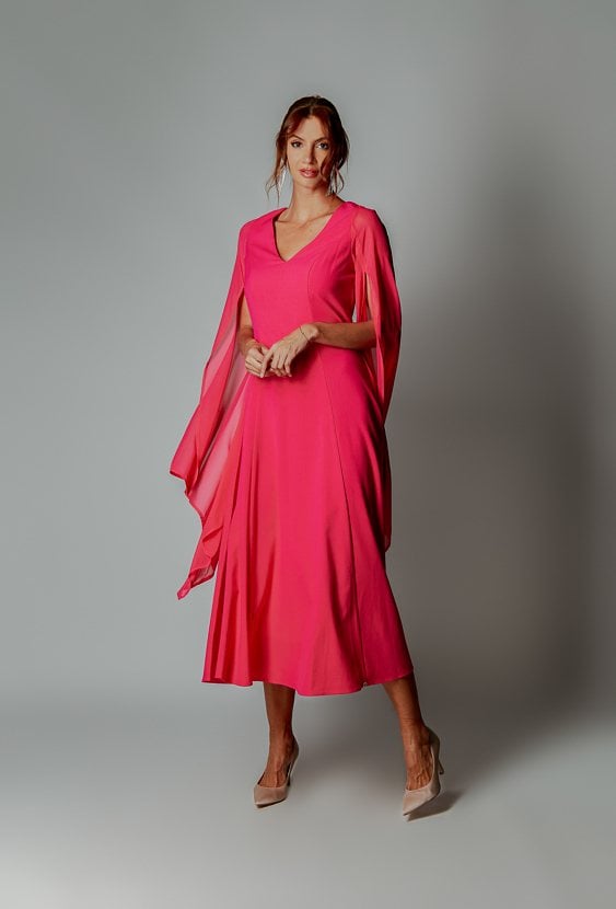 Sukienka damska z rozcięciami na rękawach