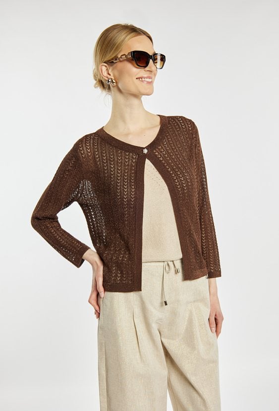 Elegancki, ażurowy sweter