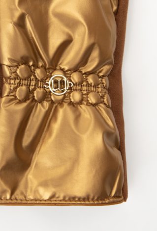 Połyskujące rękawiczki damskie