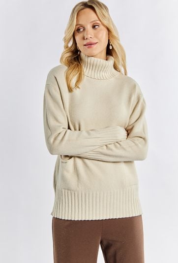 Sweter damski z kieszonkami