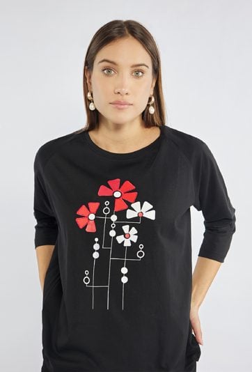 T-shirt z 3/4 rękawem