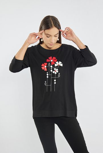 T-shirt z 3/4 rękawem