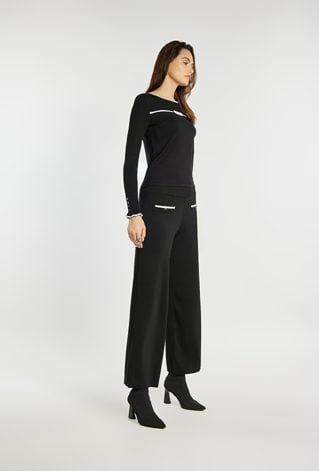 Luźne czarne spodnie