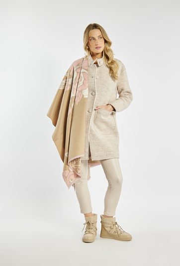 Szalik damski z kwiatowym wzorem