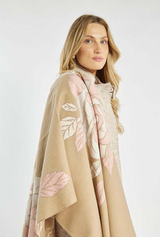 Szalik damski z kwiatowym wzorem