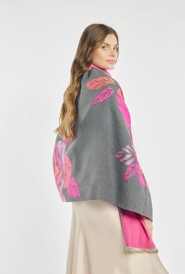 Szalik damski z kwiatowym wzorem