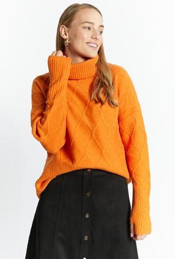 Sweter damski ze splotem