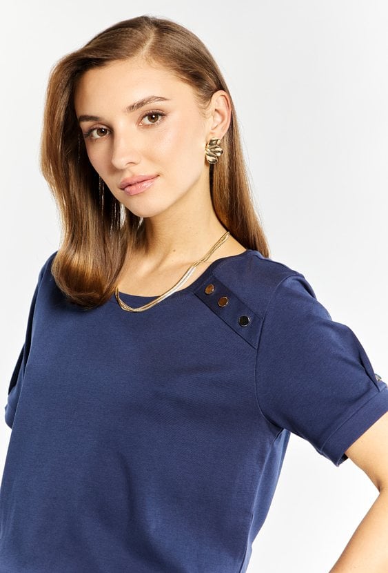 T-shirt damski z bawełny