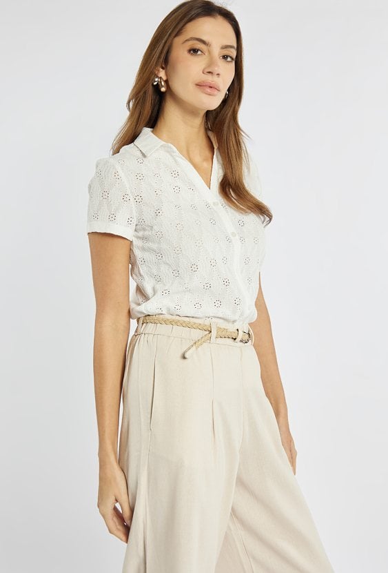 Ażurowa bluzka damska