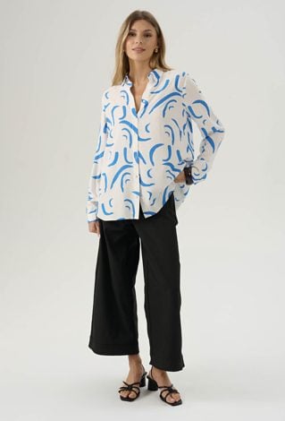 Wiskozowa koszula w ciekawy print