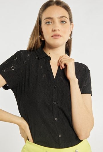 Ażurowa bluzka damska