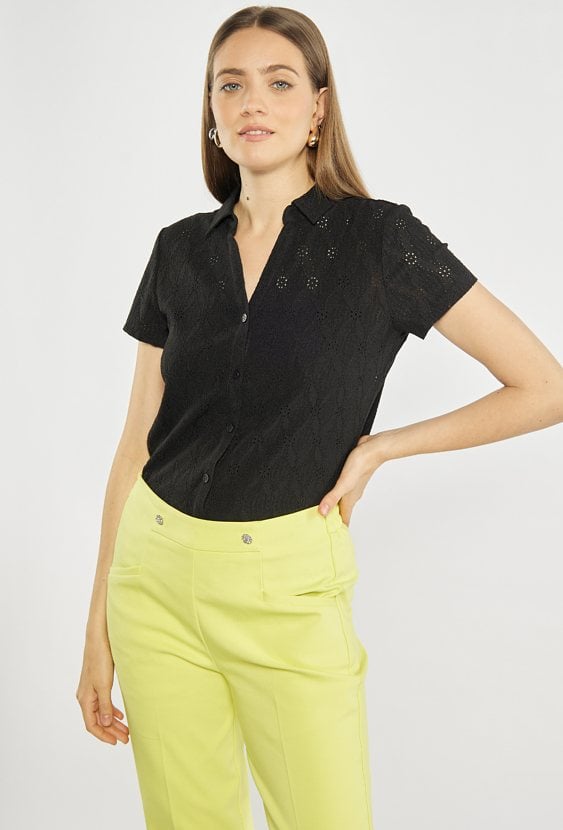 Ażurowa bluzka damska