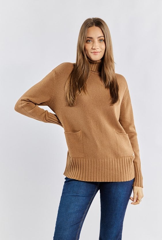 Sweter damski z kieszonkami