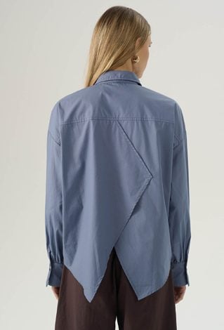 Bawełniana koszula z asymetrycznym tyłem