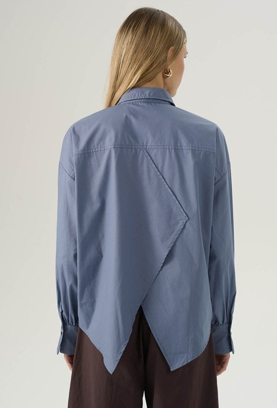 Bawełniana koszula z asymetrycznym tyłem