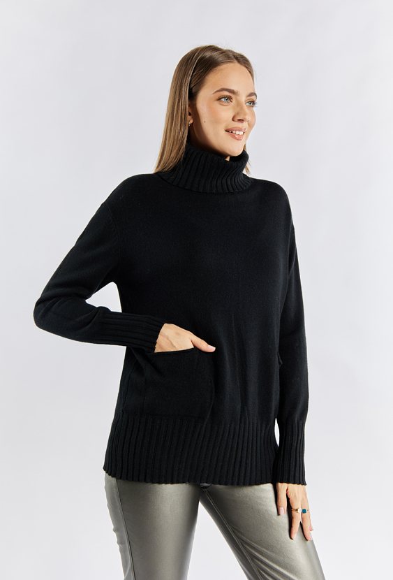 Sweter damski z kieszonkami