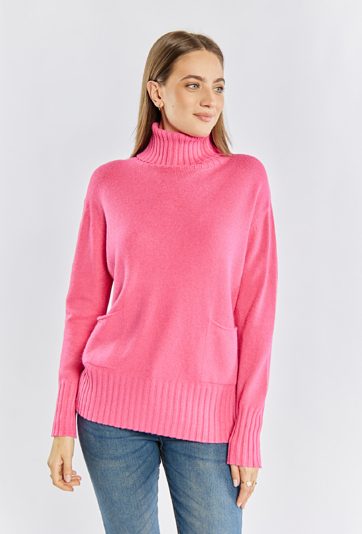 Sweter damski z kieszonkami