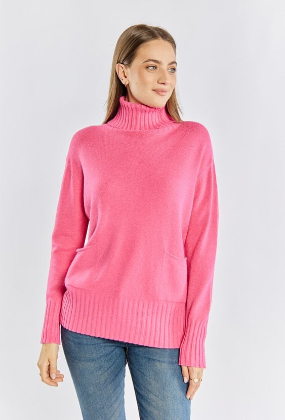 Sweter damski z kieszonkami