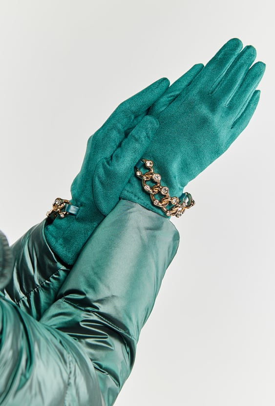 Rękawiczki z łańcuszkiem