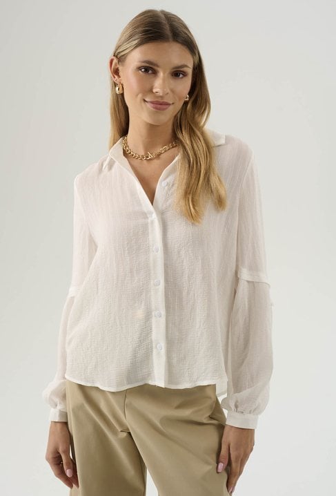 Biała wiskozowa koszula