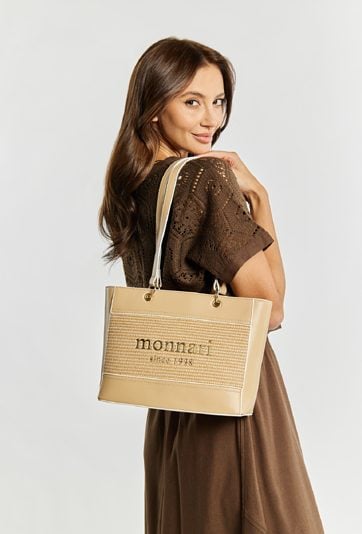 Torba damska z ciekawym panelem