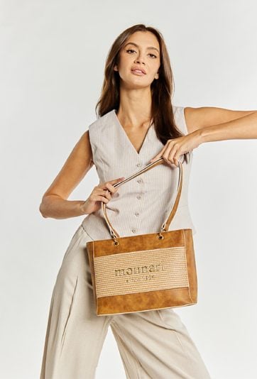 Torba damska z ciekawym panelem