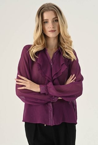 Elegancka koszula w burgundowym kolorze