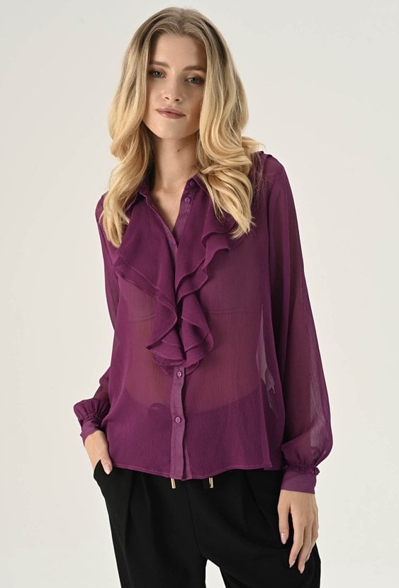 Elegancka koszula w burgundowym kolorze