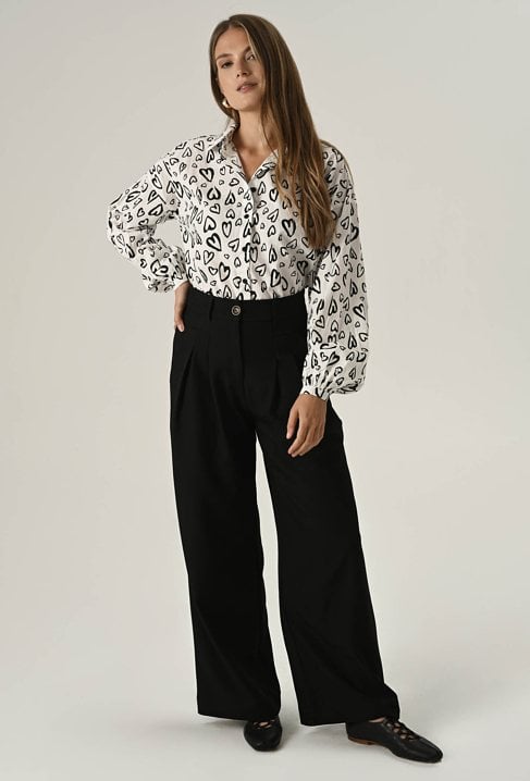 Bawełniana koszula w serca