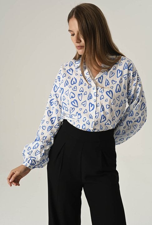 Bawełniana koszula w serca