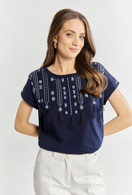 T-shirt damski w stylu boho