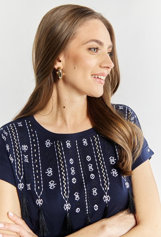 T-shirt damski w stylu boho