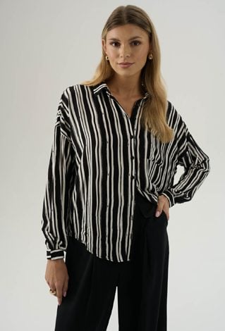 Wiskozowa koszula w paski