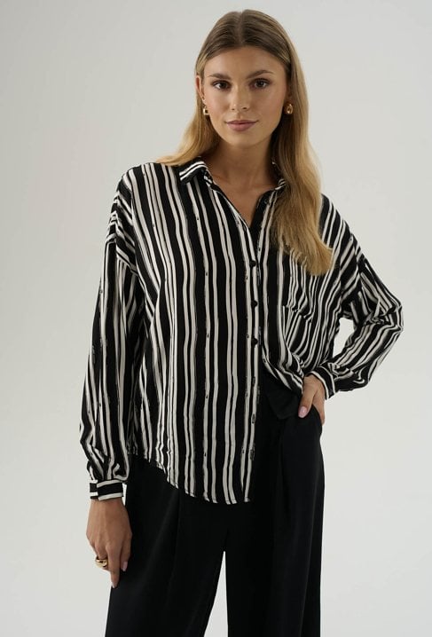 Wiskozowa koszula w paski