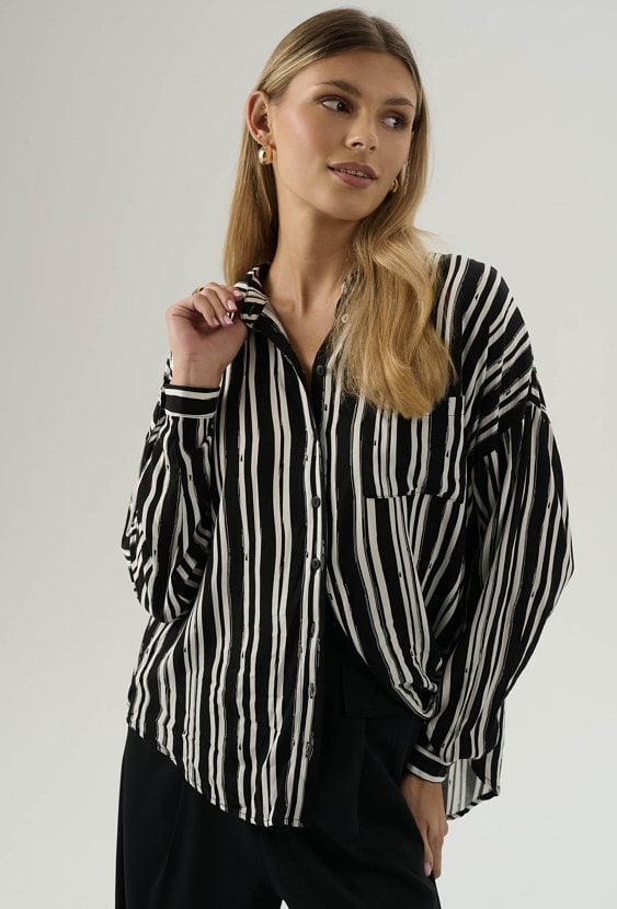 Wiskozowa koszula w paski