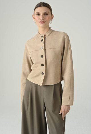 Krótka kurtka ze stójką